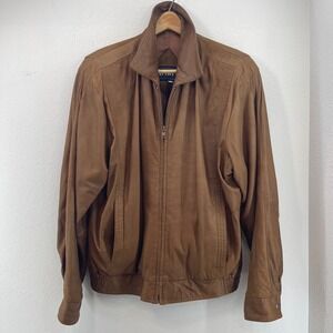 Suede Bomber Jacket 42 Aviator Supple EUC VTG Todd's San Antonio Men's Brown